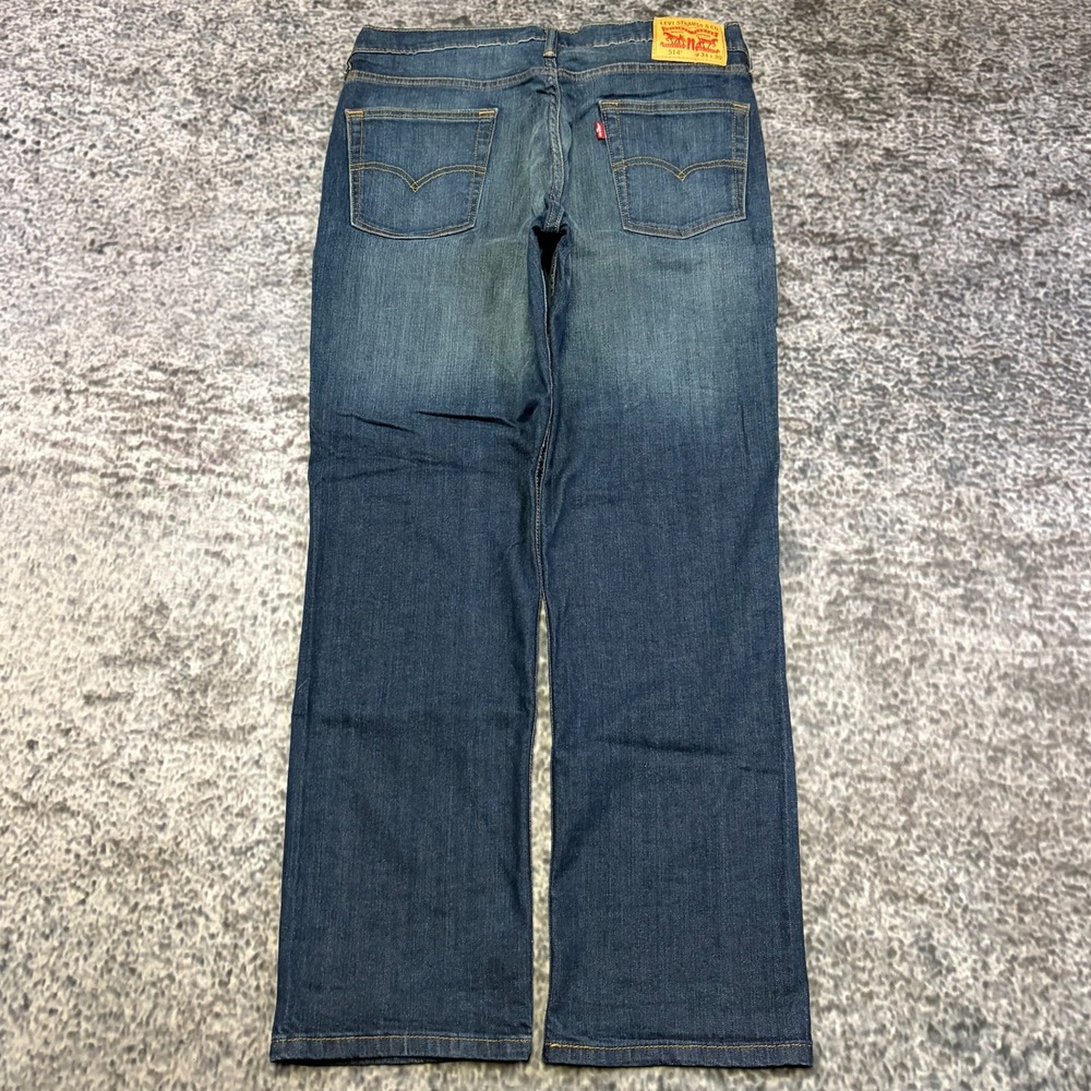 Levi's 514 Jeans Mens 34x30 Blue Straight Fit Cotton Denim